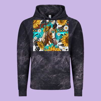 Cowhide Aztec Horse Vintage Hoodie Designed By Tumblerdesignbyshophia