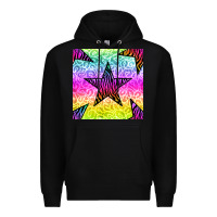 Black zebra glitter star seamless pattern Premium Hoodie - BundleAndBundleShop