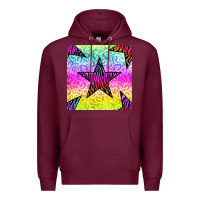 Burgundy zebra glitter star seamless pattern Premium Hoodie - BundleAndBundleShop