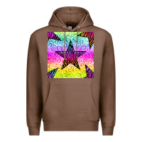 Chestnut zebra glitter star seamless pattern Premium Hoodie - BundleAndBundleShop