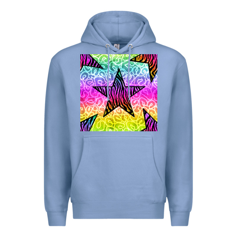 Zebra Glitter Star Seamless Pattern Premium Hoodie by BundleAndBundleShop | Teevron