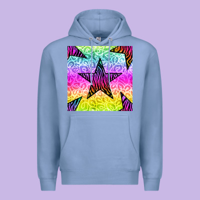 Zebra Glitter Star Seamless Pattern Premium Hoodie Designed By Bundleandbundleshop