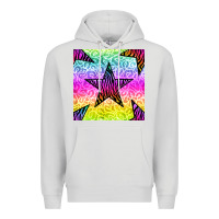 Dove Grey zebra glitter star seamless pattern Premium Hoodie - BundleAndBundleShop