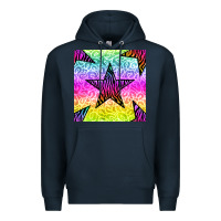 Navy zebra glitter star seamless pattern Premium Hoodie - BundleAndBundleShop