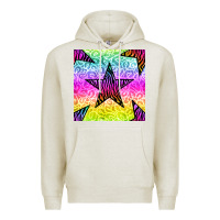Oatmeal Heather zebra glitter star seamless pattern Premium Hoodie - BundleAndBundleShop