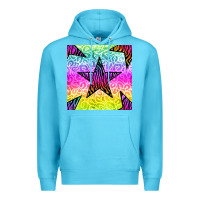 Ocean Blue zebra glitter star seamless pattern Premium Hoodie - BundleAndBundleShop