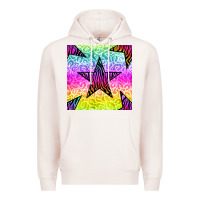 Pale Pink zebra glitter star seamless pattern Premium Hoodie - BundleAndBundleShop