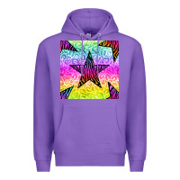 Purple zebra glitter star seamless pattern Premium Hoodie - BundleAndBundleShop