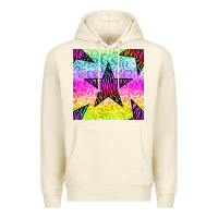 Sandshell zebra glitter star seamless pattern Premium Hoodie - BundleAndBundleShop