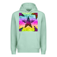 Seafoam zebra glitter star seamless pattern Premium Hoodie - BundleAndBundleShop