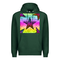 Sports Green zebra glitter star seamless pattern Premium Hoodie - BundleAndBundleShop