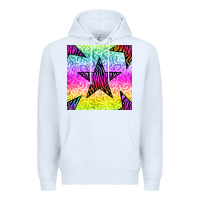White zebra glitter star seamless pattern Premium Hoodie - BundleAndBundleShop