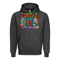 Charcoal Heather festive speech therapist tribute Zipper Hoodie - CowhideDigitalArt