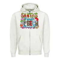 Oatmeal Heather festive speech therapist tribute Zipper Hoodie - CowhideDigitalArt
