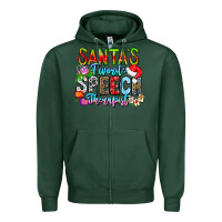 Sports Green festive speech therapist tribute Zipper Hoodie - CowhideDigitalArt