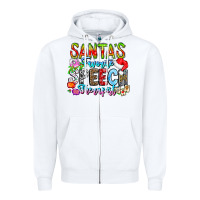 White festive speech therapist tribute Zipper Hoodie - CowhideDigitalArt