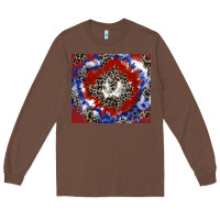 Chestnut patriotic tie dye Long Sleeve Tee - CowGirlArtShop
