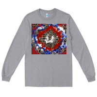 Heather Grey patriotic tie dye Long Sleeve Tee - CowGirlArtShop