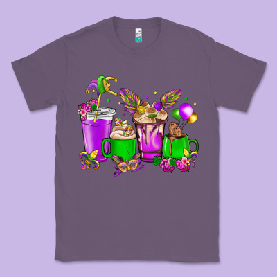 Mardi Gras Coffee Cups Classic Tee Designed By Nancycooperartshop