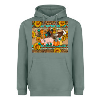 Sage Fall Coop Animals Heavyweight Hoodie - Artiststas