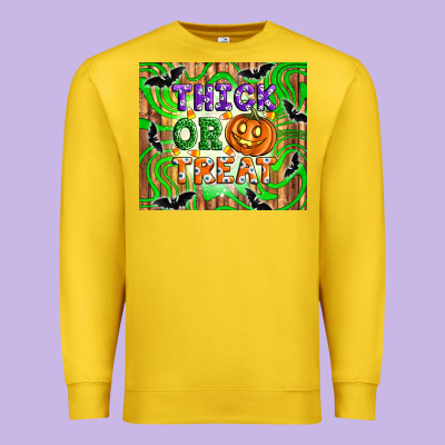 Thick Or Treat Tumbler Premium Sweatshirt Designed By Artiststas