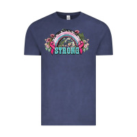 Vintage Denim Strong Cancer rainbow Cancer Awareness Vintage Tee - HowdyJamesFarm