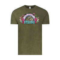 Vintage Olive Strong Cancer rainbow Cancer Awareness Vintage Tee - HowdyJamesFarm