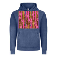Vintage Denim glitter pink stripe leopard pattern with flowers Vintage Hoodie - TumblerDesignByShophia