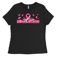 Black breast cancer american football Ladies Tee - Jasminsmagicworld