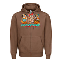 Chestnut Moo Pumpkin Get Out The Way Zipper Hoodie - CowhideDigitalArt