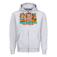 Heather Grey Moo Pumpkin Get Out The Way Zipper Hoodie - CowhideDigitalArt