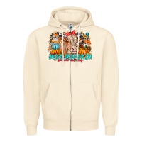 Sandshell Moo Pumpkin Get Out The Way Zipper Hoodie - CowhideDigitalArt