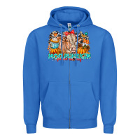 True Royal Moo Pumpkin Get Out The Way Zipper Hoodie - CowhideDigitalArt
