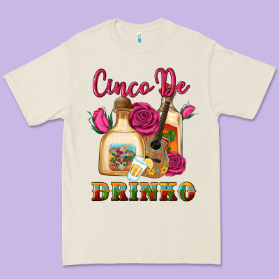 Cinco De Drinko Premium Tee Designed By Artiststas