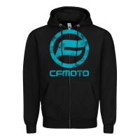 Black CF Moto Vintage UTV ATV SXS original off road Gift Long Sleeve Zipper Hoodie - lanVoArt