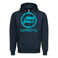 Navy CF Moto Vintage UTV ATV SXS original off road Gift Long Sleeve Zipper Hoodie - lanVoArt