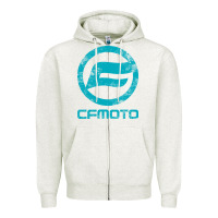 Oatmeal Heather CF Moto Vintage UTV ATV SXS original off road Gift Long Sleeve Zipper Hoodie - lanVoArt