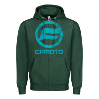Sports Green CF Moto Vintage UTV ATV SXS original off road Gift Long Sleeve Zipper Hoodie - lanVoArt