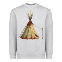 Heather Grey teepe tipi Heavyweight Sweatshirt - FaDigitalArtStudio