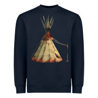 Navy teepe tipi Heavyweight Sweatshirt - FaDigitalArtStudio