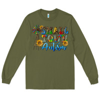 Army Green small town autism Long Sleeve Tee - CowGirlArtShop