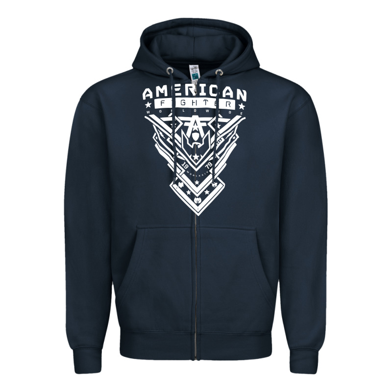 American Fighter 3 Zipper Hoodie by lanVoArt | Teevron