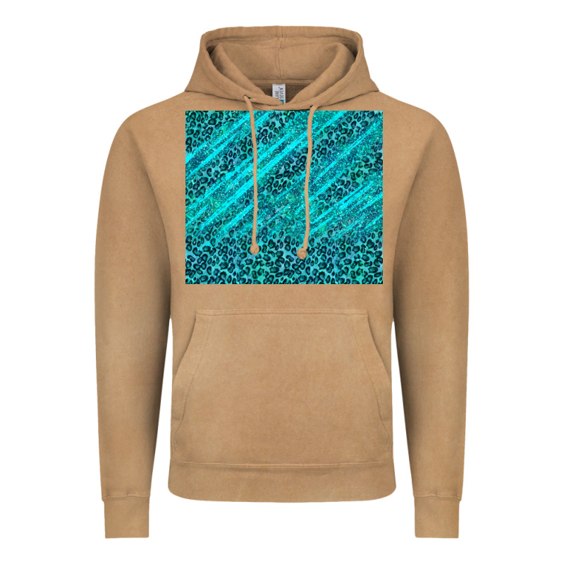 Blue Glitter With Leopard Pattern Vintage Hoodie by TumblerDesignByShophia | Teevron