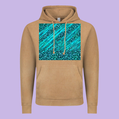 Blue Glitter With Leopard Pattern Vintage Hoodie Designed By Tumblerdesignbyshophia