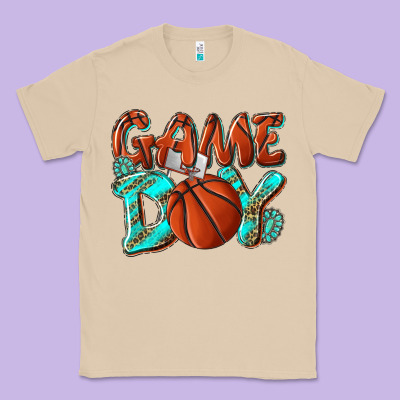 Game Day Leopard Basketball Classic Tee Designed By Nancycooperartshop