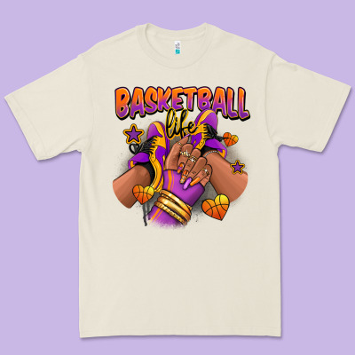 Basketball Life Afro Girl Sneakers Premium Tee Designed By Ranaportraitstore