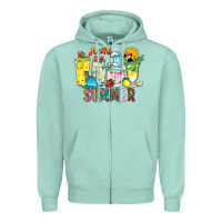 Seafoam hello summer drink Zipper Hoodie - CowhideDigitalArt