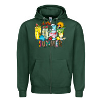Sports Green hello summer drink Zipper Hoodie - CowhideDigitalArt