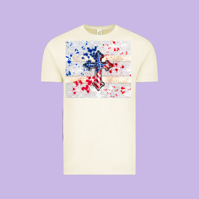 4th Of July Flag Cross Vintage Tee Designed By Tumblerdesignbyshophia