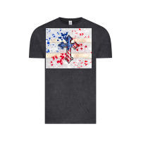 Vintage Black 4th of july flag cross Vintage Tee - TumblerDesignByShophia